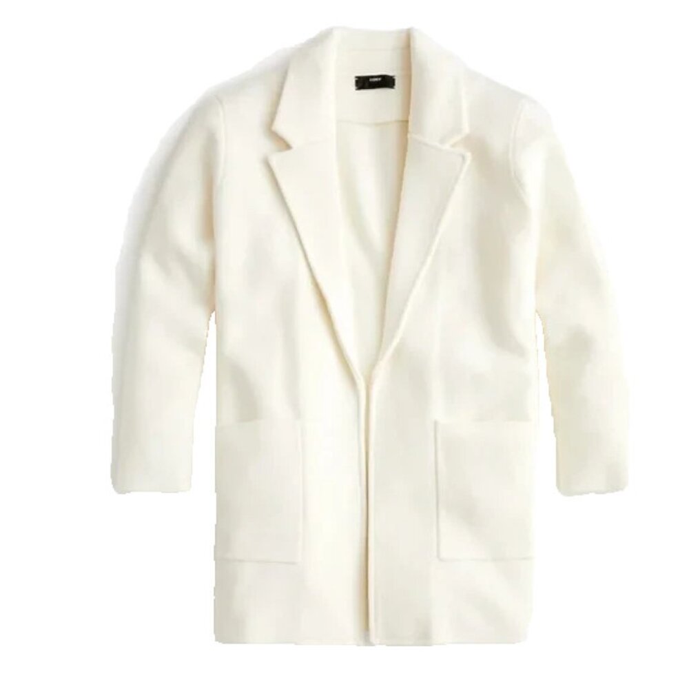 NWT J.Crew Sophie in Ivory Open-Front Sweater Blazer Cardigan S $138